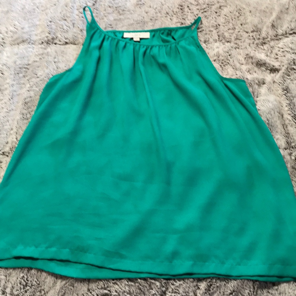 LOFT - Aqua Halter Cami Blouse